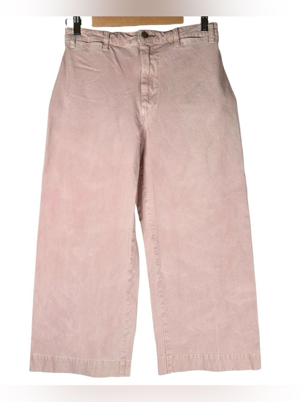 Pilcro Anthropologie Light Pink Wide Leg Culotte Ankle Trouser Pants Size 30